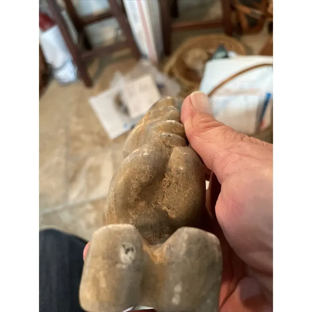 Pre- Colombian Stone Carved Aztec Mayan Warrior, Sculpture